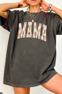 Checkered Mama Shirt, Boho Mama Shirt