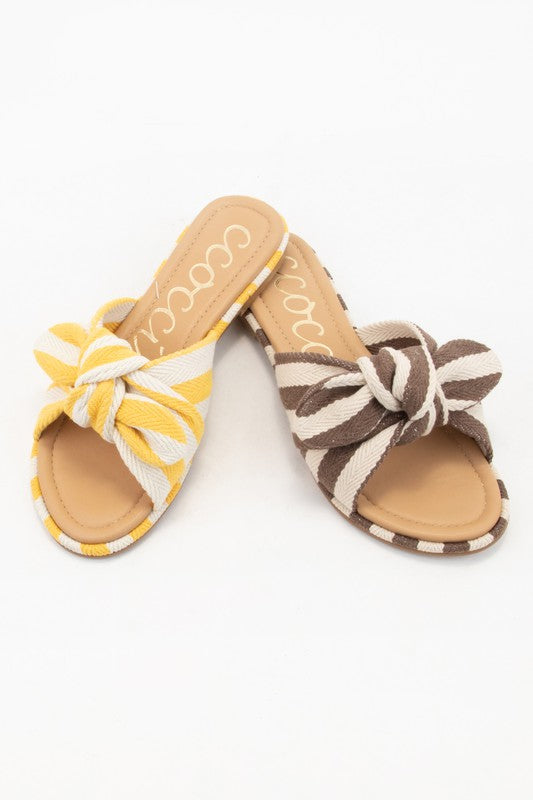Knot Striped Sandals