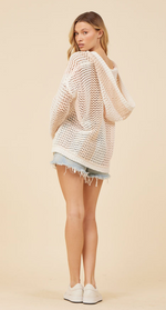 Netted Lace Up Hoodie