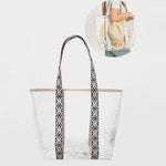 Clear Detailed Strap Tote