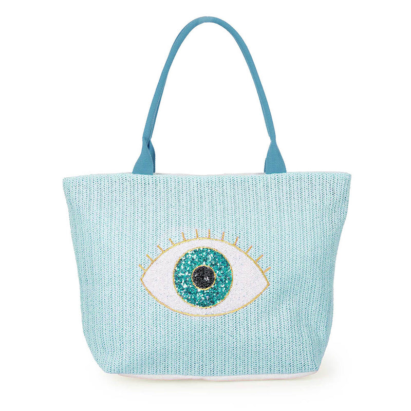 Evil Eye Sequins Tote Bag