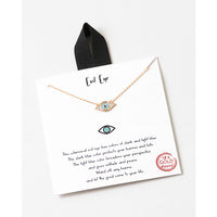 Evil Eye Quote Necklace