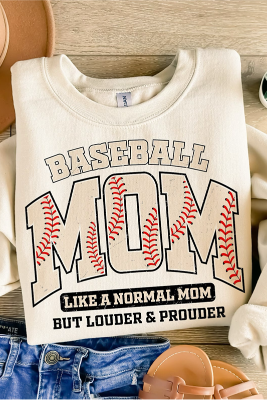 Baseball Mom Crew Neck Sweatshirt