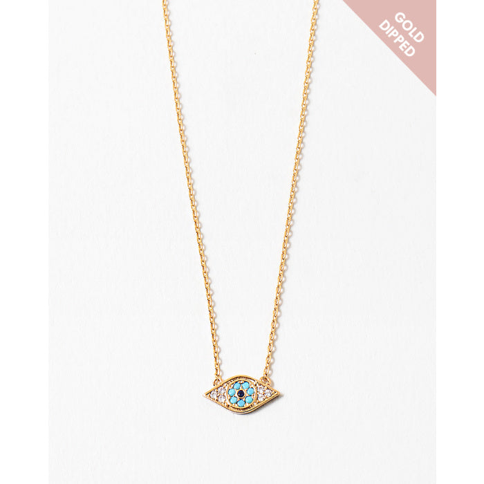 Evil Eye Quote Necklace