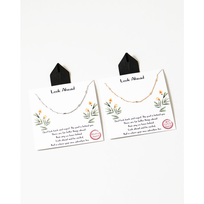 Look Ahead Quote Necklace