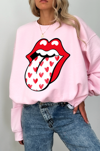 Rolling Stone Heart Tongue Crew Neck