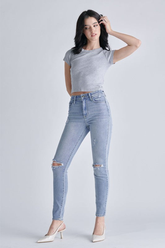 Washed Out High Waisted Jeans