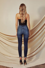 High Rise Frayed Bottom Jean