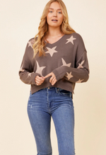 Distressed Stars Pullover